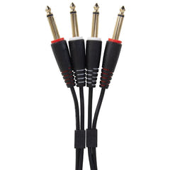 UDG Ultimate Audio Cable Set 1/4'' Jack-1/4'' Jack Svart Rak 3m