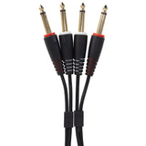 UDG Ultimate Audio Cable Set 1/4'' Jack-1/4'' Jack Svart Rak 1,5m