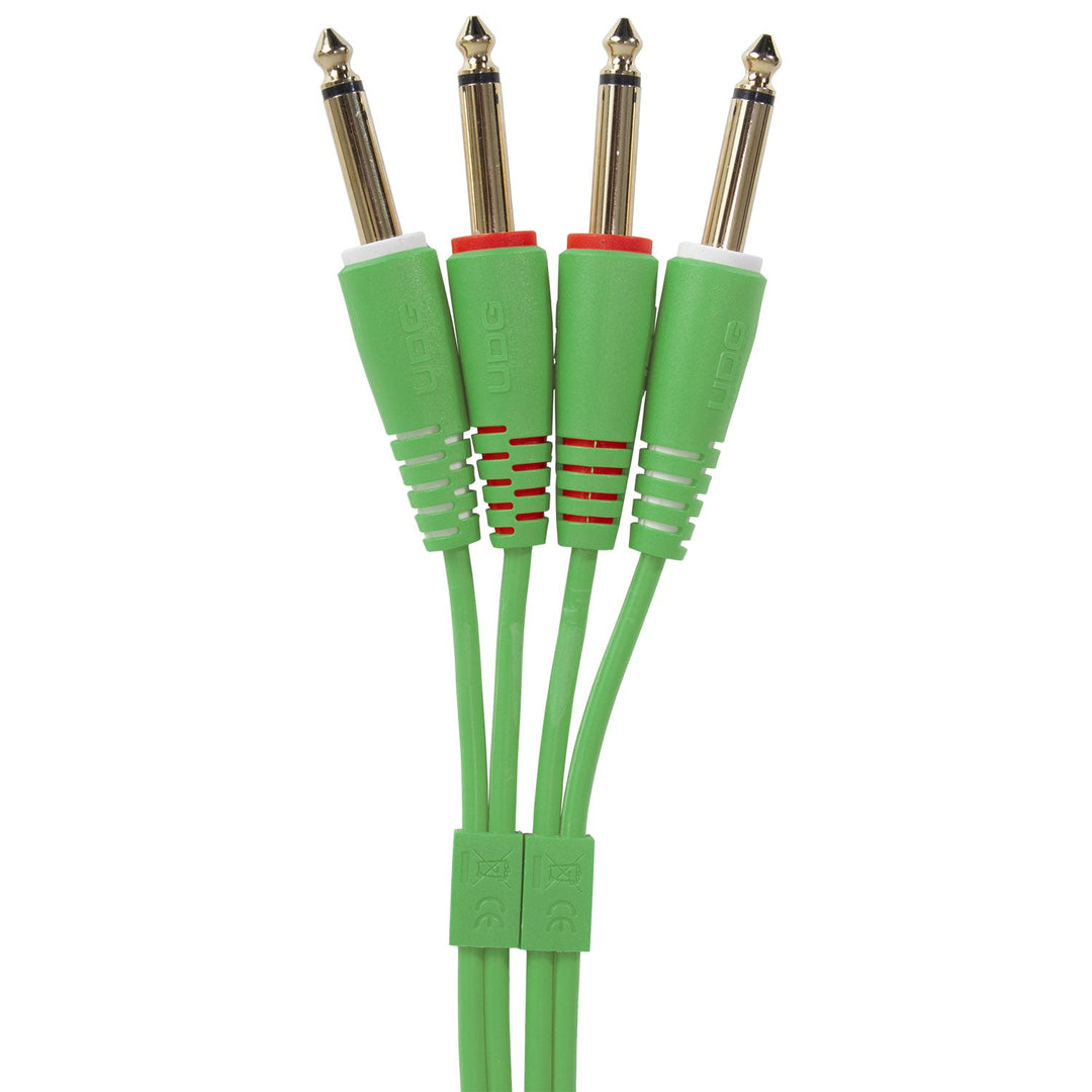 UDG Ultimate Audio Cable Set 1/4'' Jack-1/4'' Jack Grön Rak 1,5m