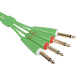 UDG Ultimate Audio Cable Set 1/4'' Jack-1/4'' Jack Grön Rak 3m