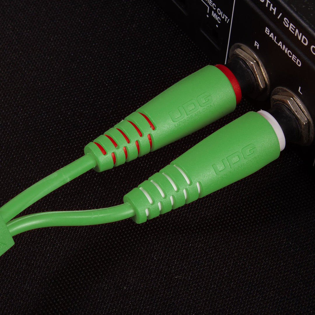 UDG Ultimate Audio Cable Set 1/4'' Jack-1/4'' Jack Grön Rak 3m