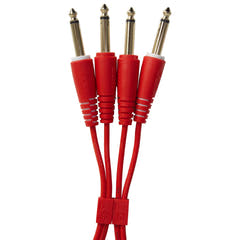 UDG Ultimate Audio Cable Set 1/4'' Jack-1/4'' Jack Röd Rak 3m