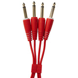UDG Ultimate Audio Cable Set 1/4'' Jack-1/4'' Jack Röd Rak 3m