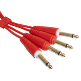 UDG Ultimate Audio Cable Set 1/4'' Jack-1/4'' Jack Röd Rak 3m