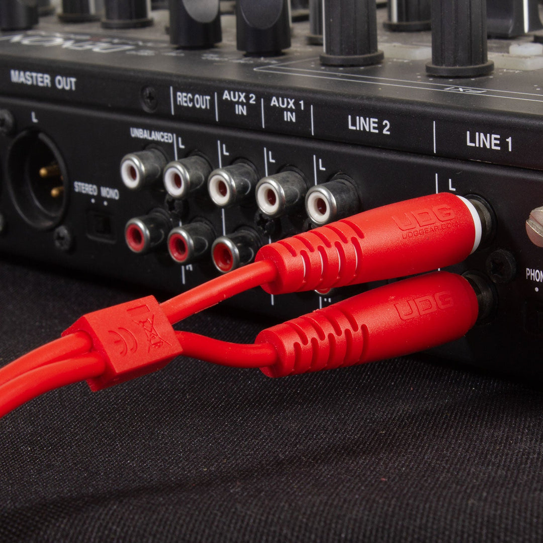 UDG Ultimate Audio Cable Set 1/4'' Jack-1/4'' Jack Röd Rak 3m