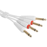 UDG Ultimate Audio Cable Set 1/4'' Jack-1/4'' Jack Vit Rak 3m