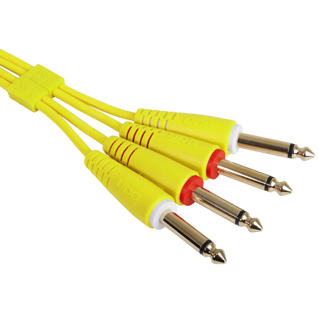 UDG Ultimate Audio Cable Set 1/4'' Jack-1/4'' Jack Gul Rak 1,5m