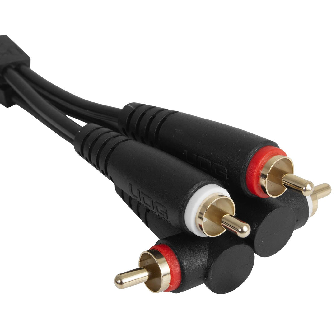 UDG Ultimate audio Kabel set RCA Rak-RCA Vinklad Svart 3m