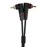 UDG Ultimate audio Kabel set RCA Rak-RCA Vinklad Svart 3m