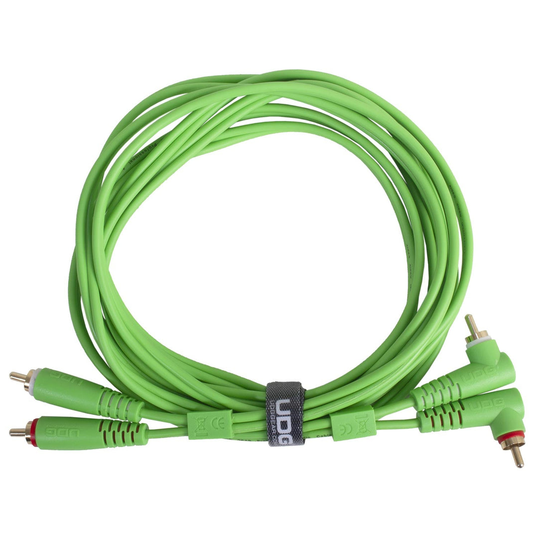 UDG Ultimate audio Kabel set RCA Rak-RCA Vinklad Grön 3m