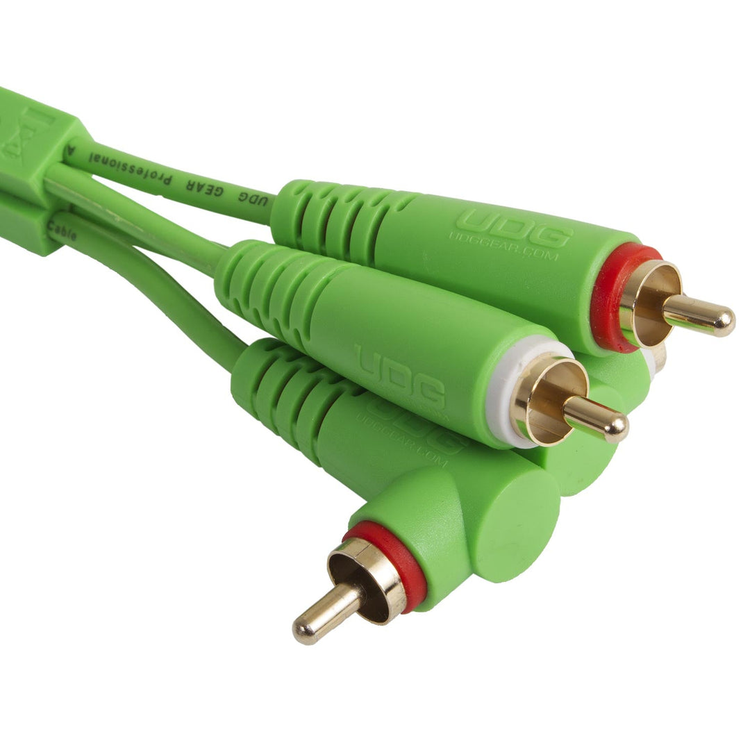 UDG Ultimate audio Kabel set RCA Rak-RCA Vinklad Grön 3m