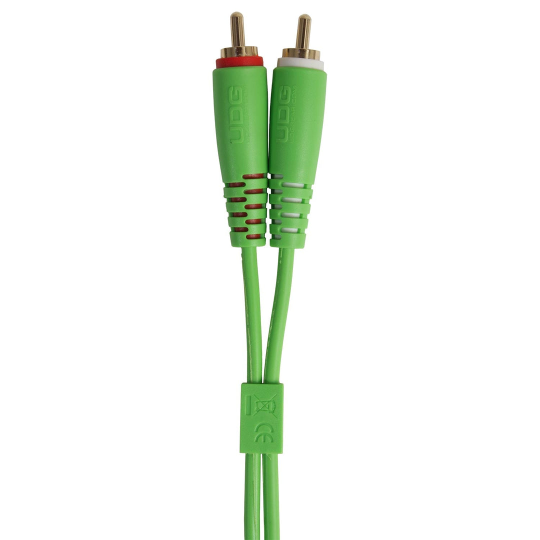 UDG Ultimate audio Kabel set RCA Rak-RCA Vinklad Grön 3m