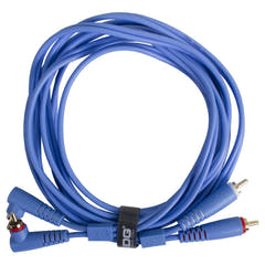 UDG Ultimate audio Kabel set RCA Rak-RCA Vinklad Blå 3m