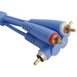 UDG Ultimate audio Kabel set RCA Rak-RCA Vinklad Blå 3m