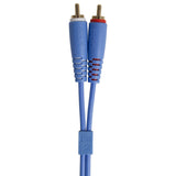 UDG Ultimate audio Kabel set RCA Rak-RCA Vinklad Blå 3m