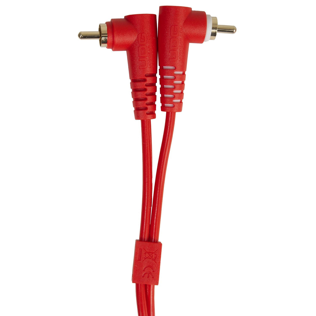 UDG Ultimate audio Kabel set RCA Rak-RCA Vinklad Röd 3m