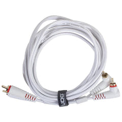 UDG Ultimate audio Kabel set RCA Rak-RCA Vinklad Vit 3m