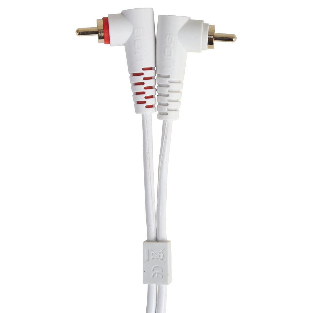 UDG Ultimate audio Kabel set RCA Rak-RCA Vinklad Vit 3m