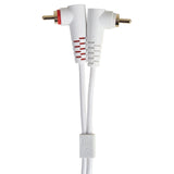 UDG Ultimate audio Kabel set RCA Rak-RCA Vinklad Vit 3m