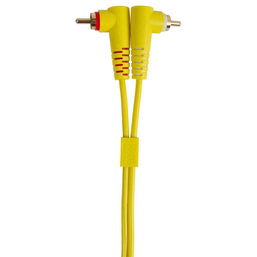 UDG Ultimate audio Kabel set RCA Rak-RCA Vinklad Gul 3m
