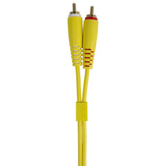 UDG Ultimate audio Kabel set RCA Rak-RCA Vinklad Gul 3m