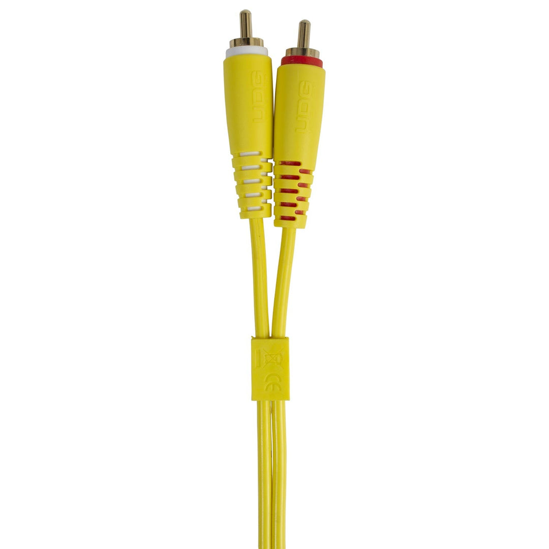 UDG Ultimate audio Kabel set RCA Rak-RCA Vinklad Gul 3m