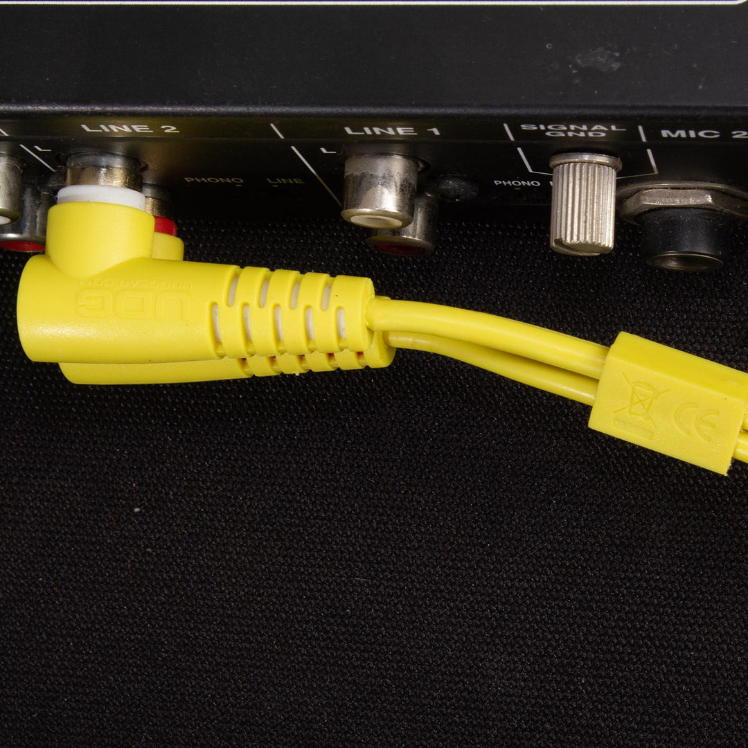 UDG Ultimate audio Kabel set RCA Rak-RCA Vinklad Gul 3m