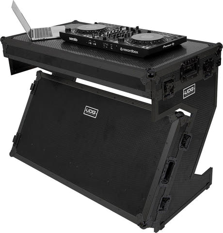 UDG Ultimate Flight Case Portable Z-Style DJ Table Svart Plus (Wheels)