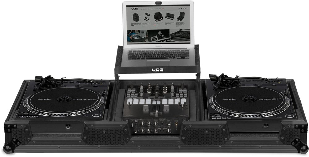 UDG Ultimate Flight Case Set Pioneer PLX-CRSS12 & 10"/12" Mixer Svart Plus (L&W)