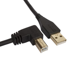 UDG Ultimate Audio Cable USB 2.0 A-B Svart Vinklad 3m