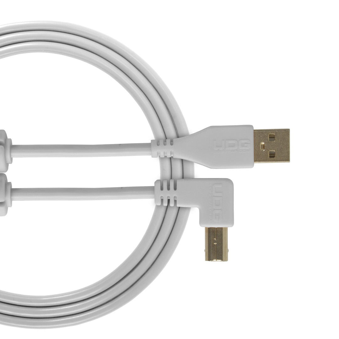 UDG Ultimate Audio Cable USB 2.0 A-B Vit Vinklad 1m