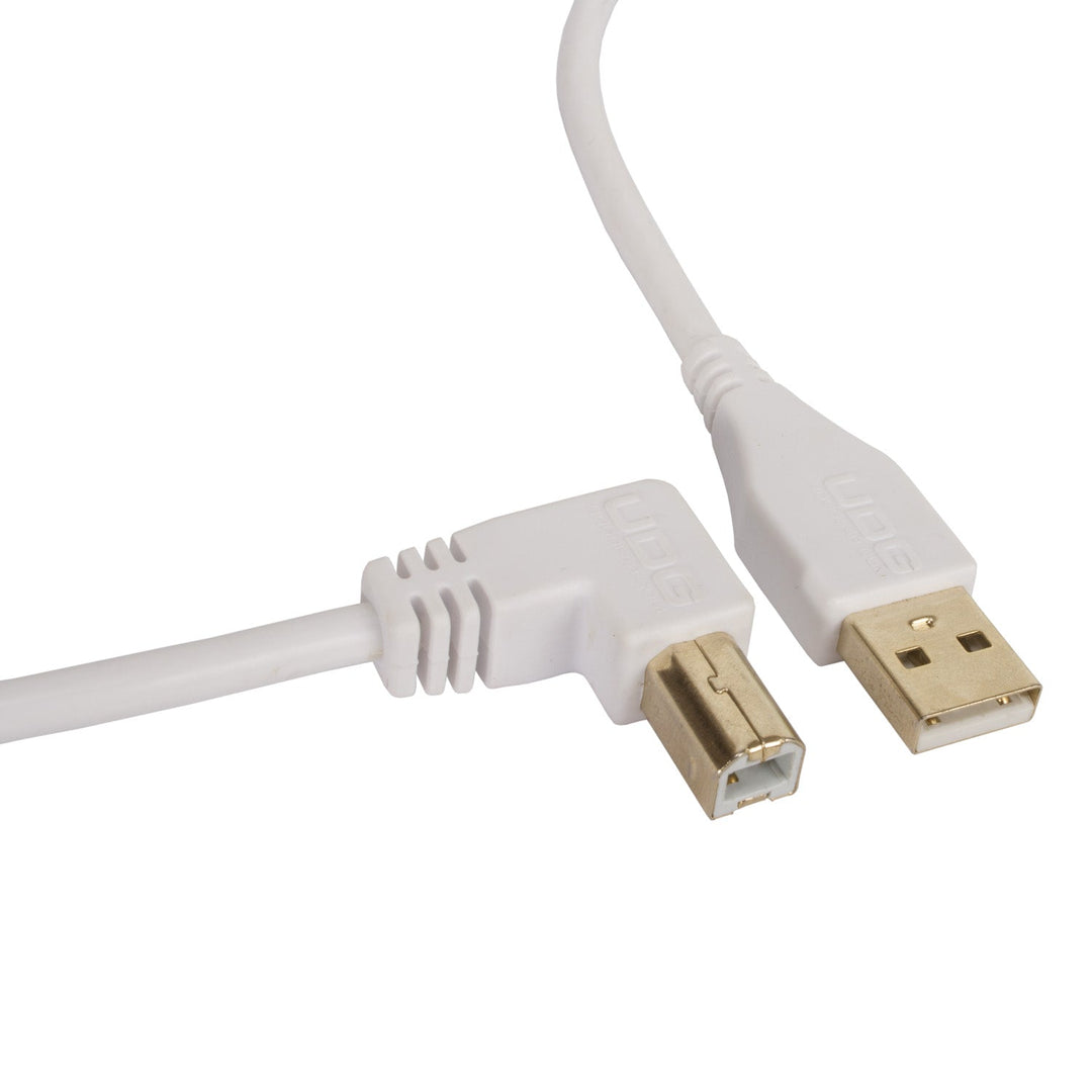 UDG Ultimate Audio Cable USB 2.0 A-B Vit Vinklad 3m