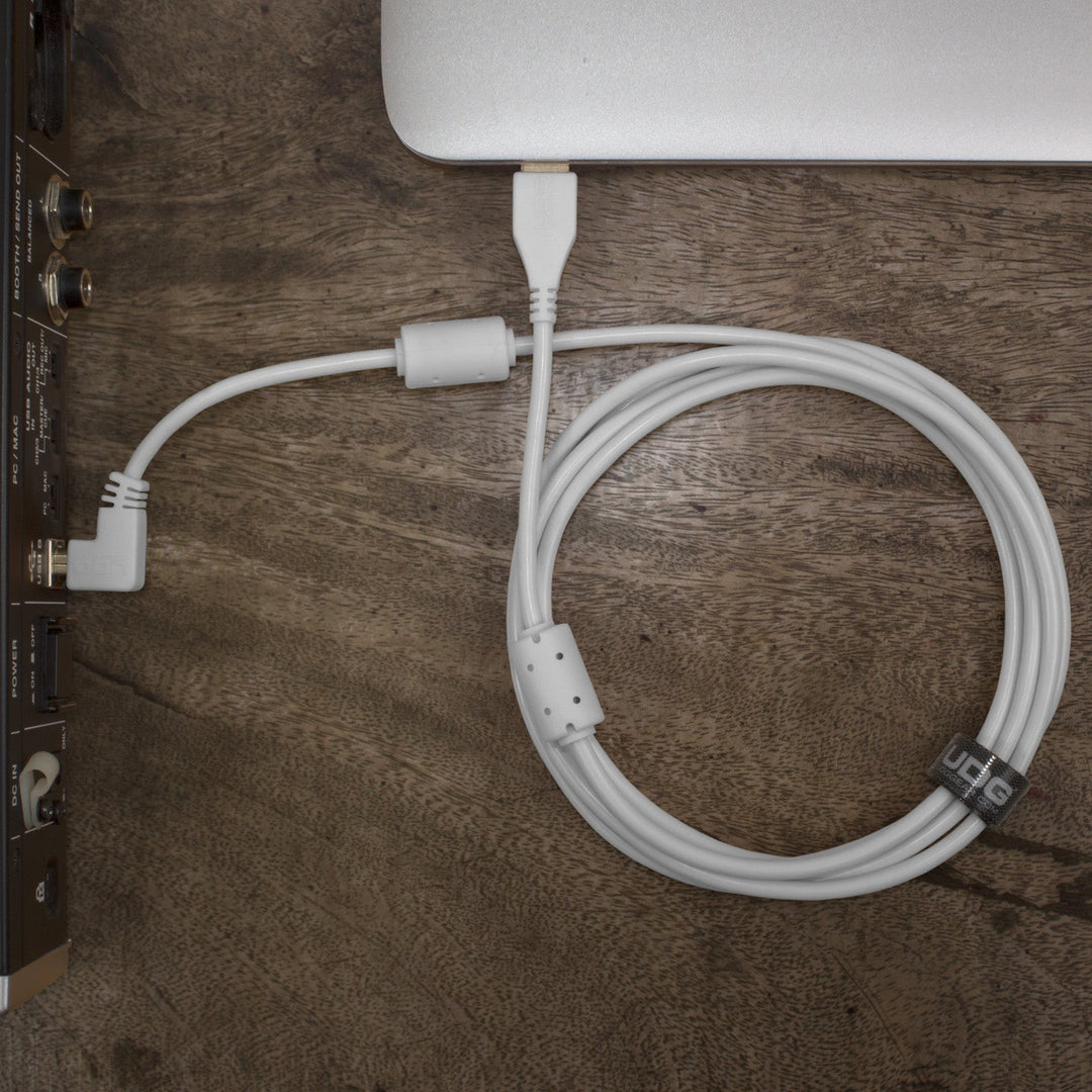 UDG Ultimate Audio Cable USB 2.0 A-B Vit Vinklad 2m