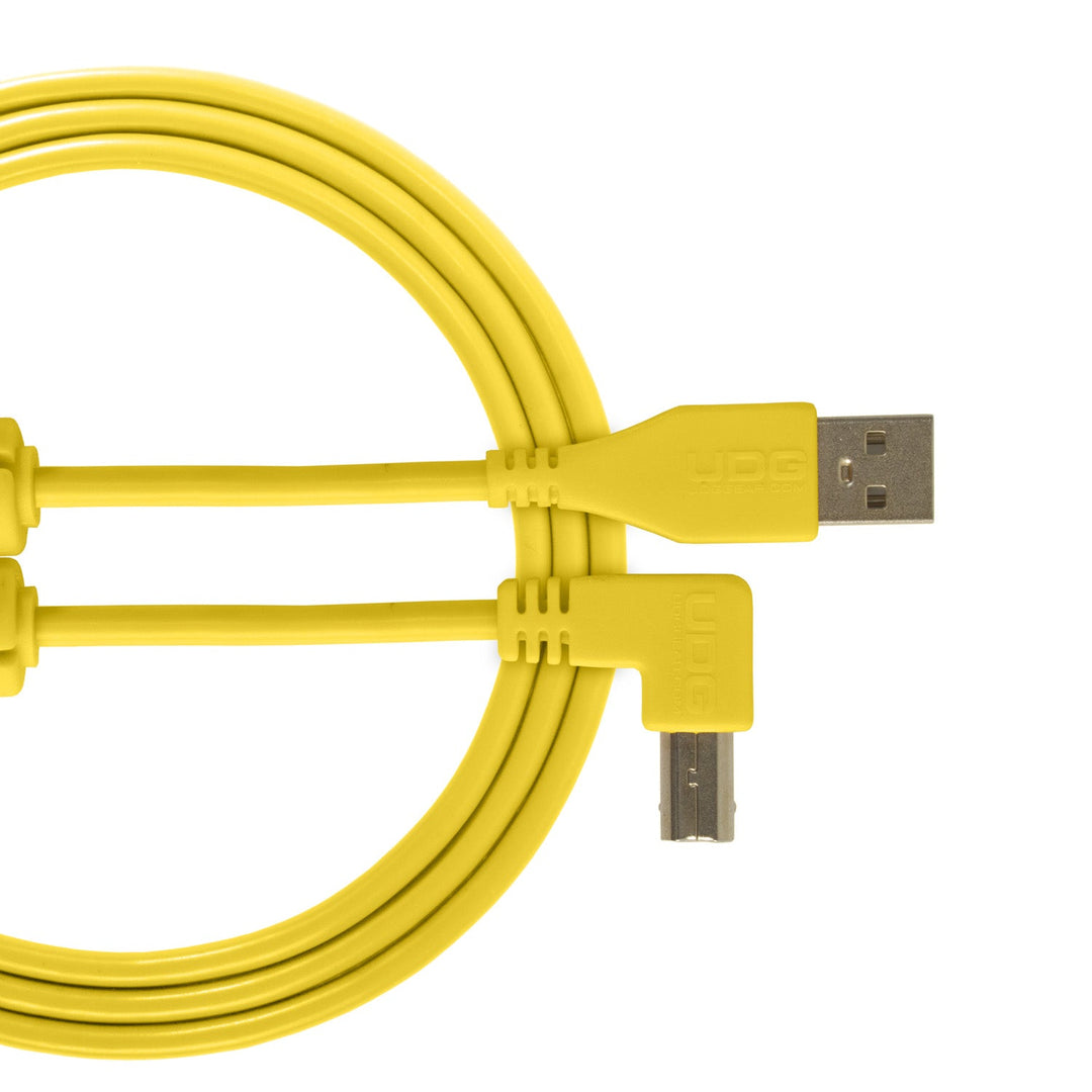 UDG Ultimate Audio Cable USB 2.0 A-B Gul Vinklad 3m