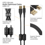 UDG Ultimate Audio Cable USB 2.0 A-B Svart Rak 2m