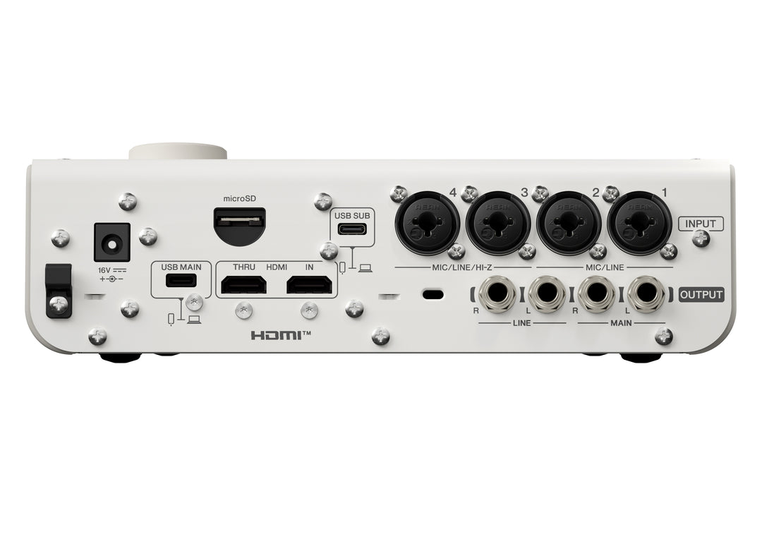 Yamaha URX44V USB-C audio/video-interface (Vit) - Videoversion