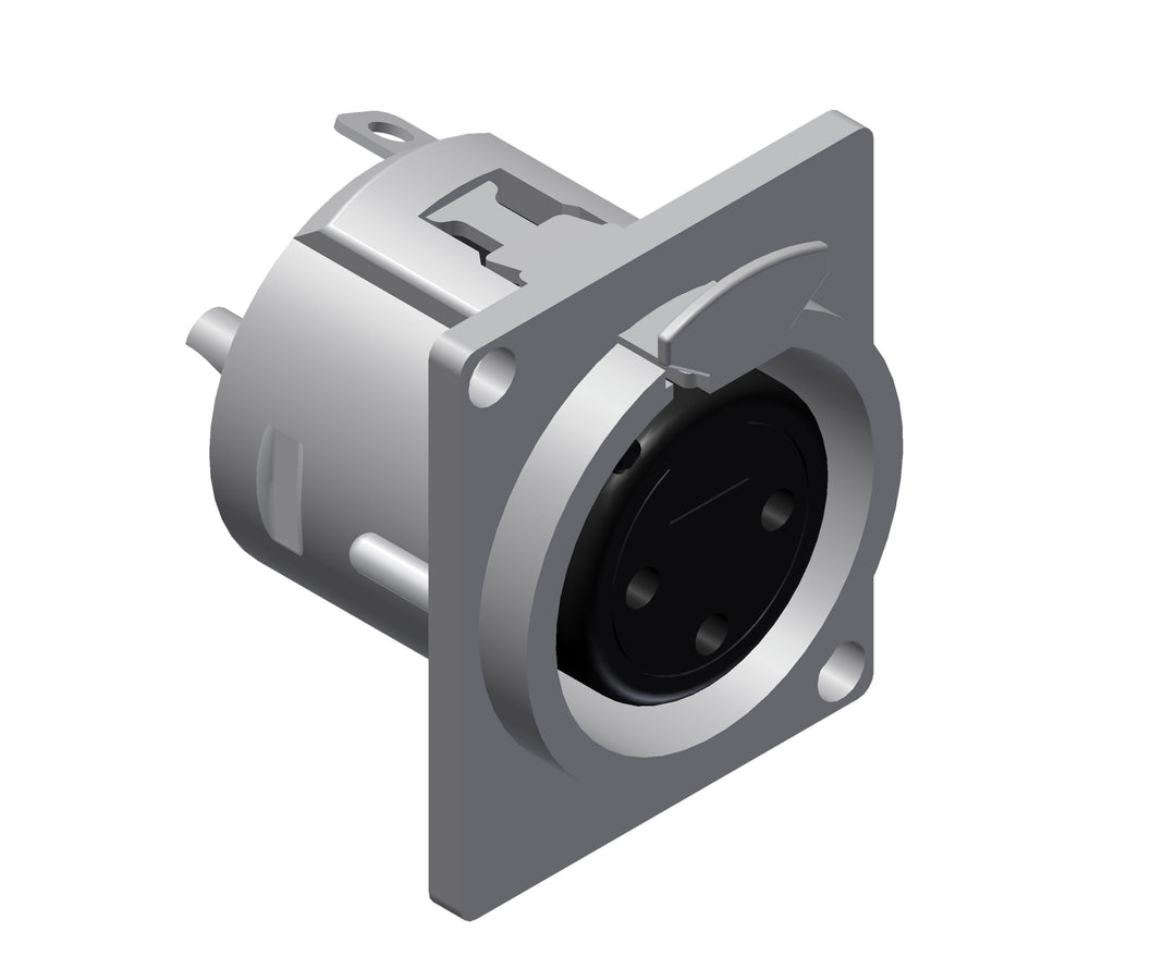XLR chassis 3-pol hane D-series