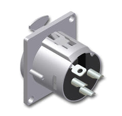XLR chassis 3-pol hane D-series