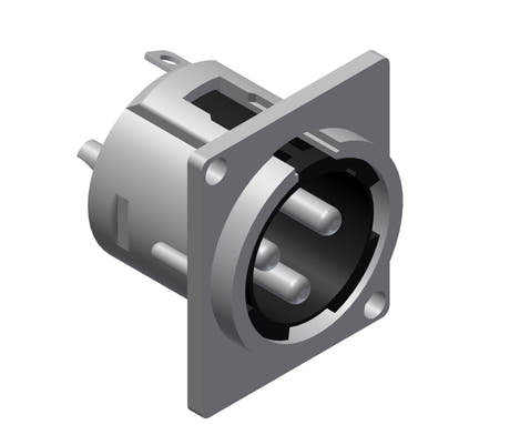 XLR chassis 3-pol hona D-series