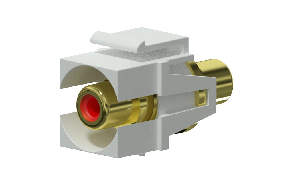 Keystone adapter RCA till RCA (2 st) , Hvid