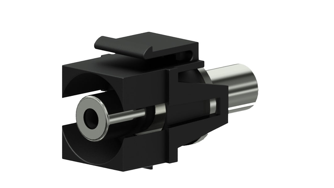 Keystone adapter 3,5 mm minijack till minijack, Svart