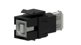 Keystone adapter usb 2.0a til usb 2.0b, Sort