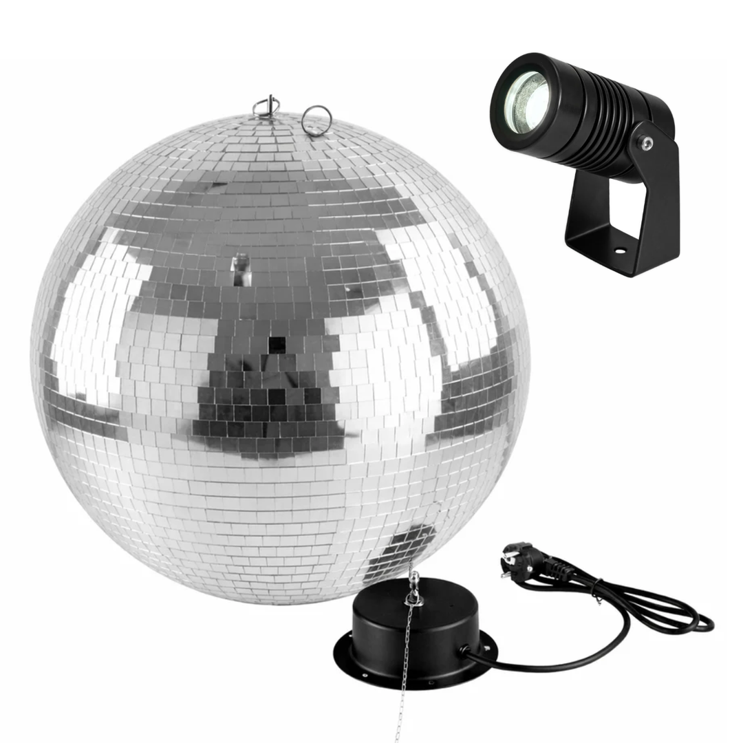 Spegelkuleset med motor och spot (50cm)