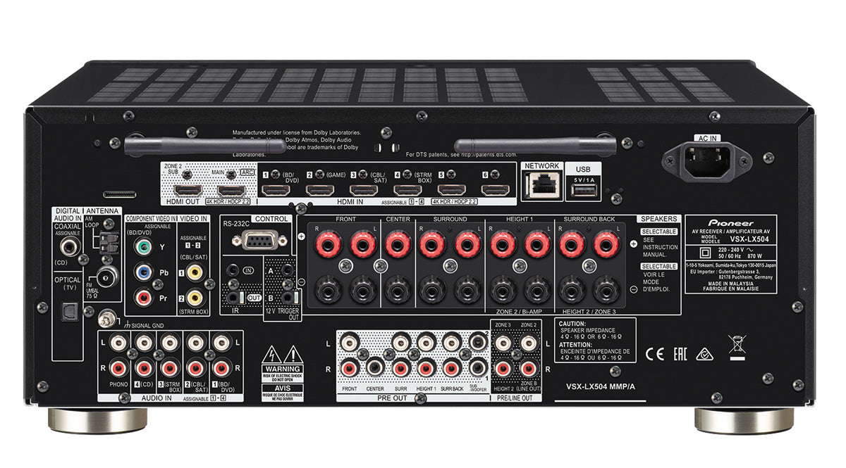 Pioneer VSX-LX505 9,2-kanals mottagare (svart, 9x180W)