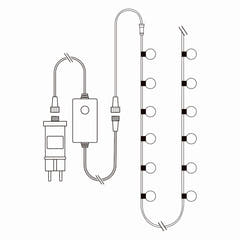 SmartLife Dekorativ Ljuskedja med 48 st. LED-lampor