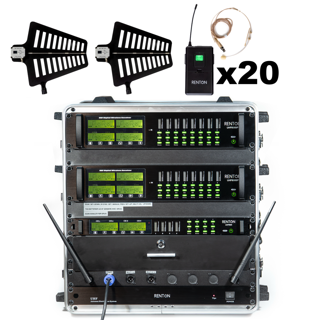 Renton Rack Trådlöst System (20 Headset)