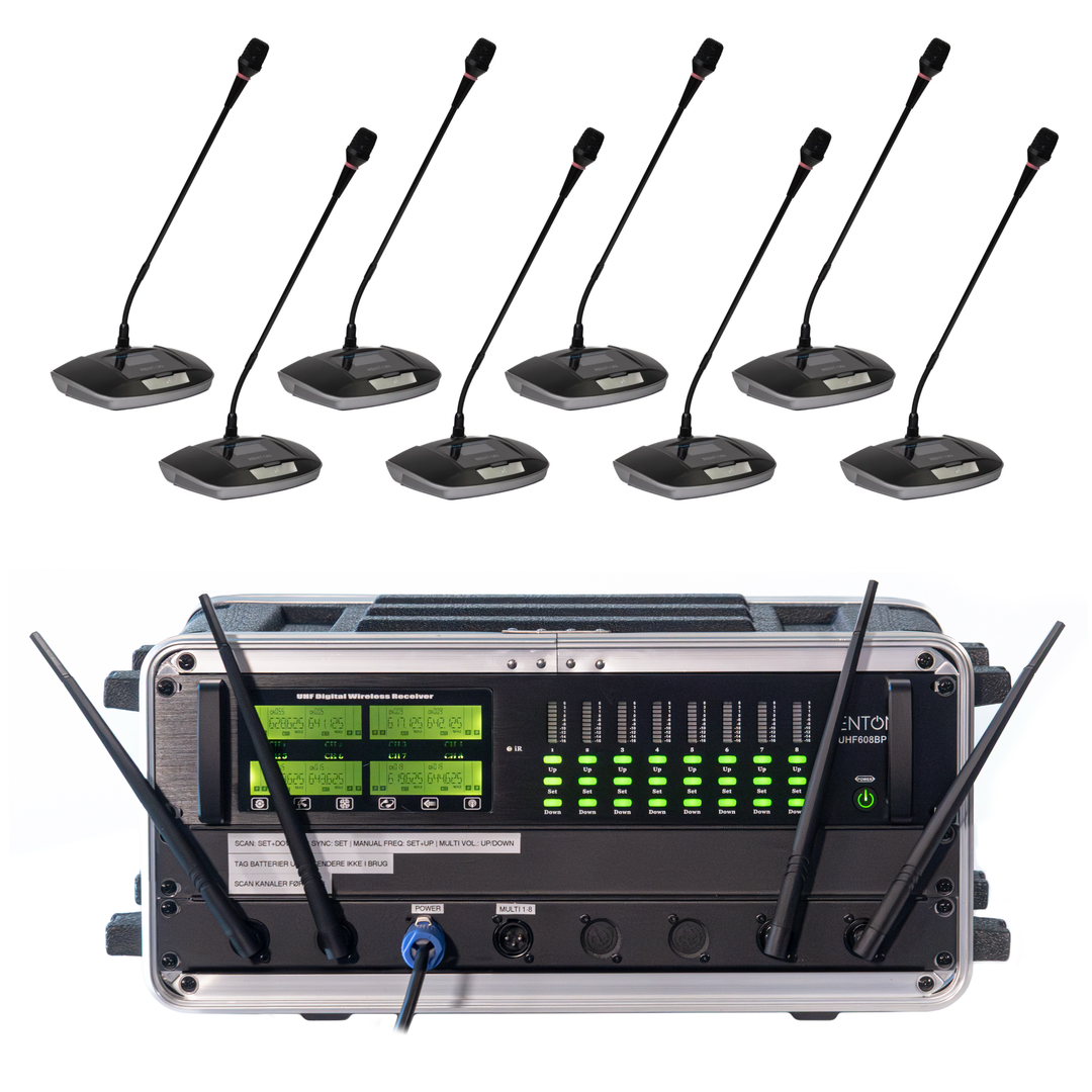 Renton Rack Trådlöst System (8 Konferensmikrofoner)