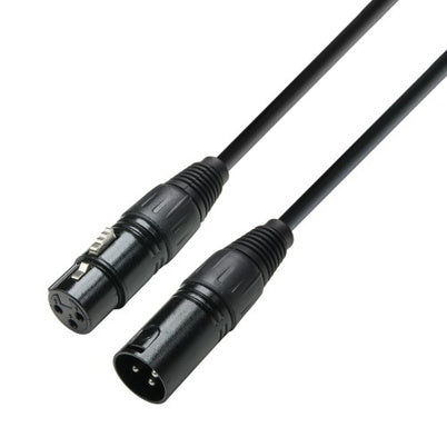 DMX-kabel XLR 3-polig  (0,5 m)