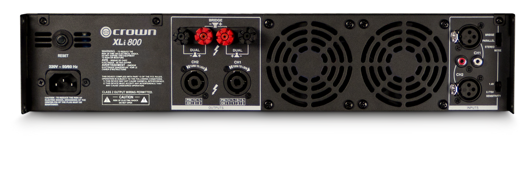 Crown XLi800 effektförstärkare (2x200W, 8 Ohm)