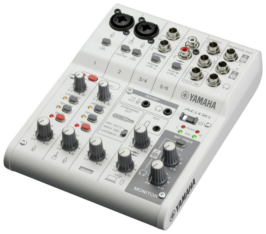 Yamaha AG06 MkII Live Streaming Mixer (Vit)